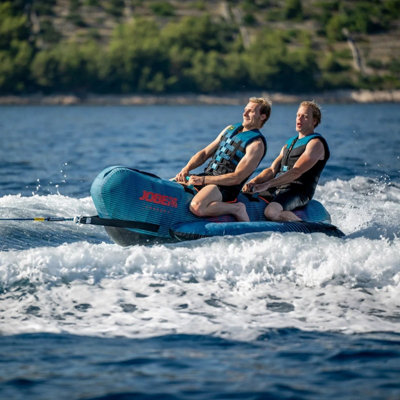 Jobe Chaser 2 Person Inflatable Towable Tube Heavy Duty 840D Nylon 28 ...