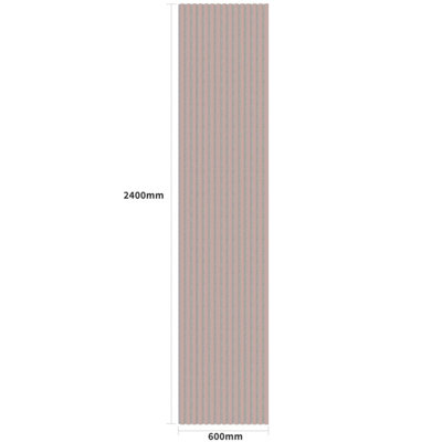 Jobu Acoustic Wall Panels in Dusky Pink with White Backing 240cm x 60cm ...