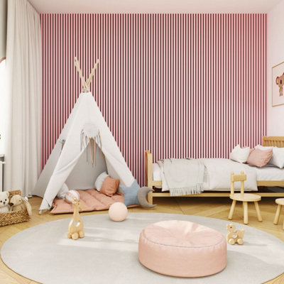 Qpa × Rose Gatto ☆ アクコ セット Jobu Acoustic Wall Panels in Petal Pink with Black Backing 240cm x