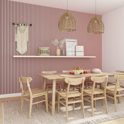 Qpa × Rose Gatto ☆ アクコ セット Jobu Acoustic Wall Panels in Petal Pink with Black Backing 240cm x