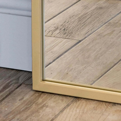 Jobu home - Akiko - Full Length Gold Metal Arched Mirror - 200cm x 120cm