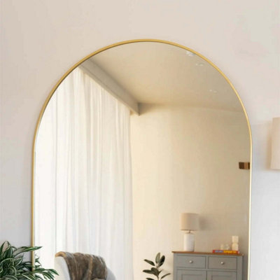 Jobu home - Akiko - Full Length Gold Metal Arched Mirror - 200cm x 120cm