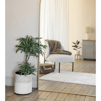 Jobu home - Akiko - Full Length Gold Metal Arched Mirror - 200cm x 120cm