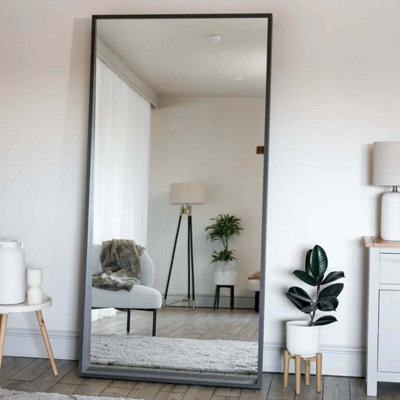 Jobu home - Hanaka - Full Length Black Oak Rectangle Mirror - 200cm x 100cm
