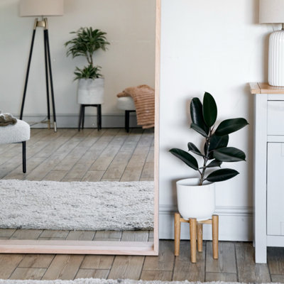 Jobu home - Hanaka - Full Length Natural Oak Rectangle Mirror - 200cm x 100cm