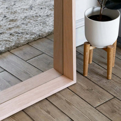 Jobu home - Hanaka - Full Length Natural Oak Rectangle Mirror - 200cm x 100cm