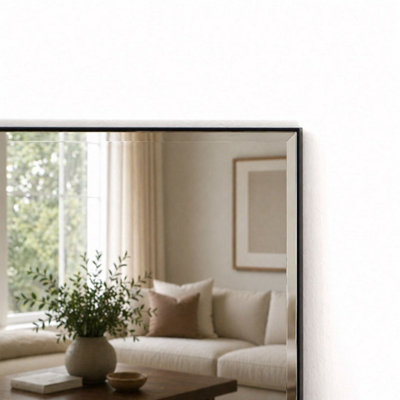 Jobu Home - Takara, Full Length Beveled Edge Frameless Metal Rectangle Mirror - 200cm x 120cm
