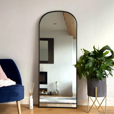 Jobu home - Yoko - Black Metal Gentle Arch Mirror - 150cm x 60cm