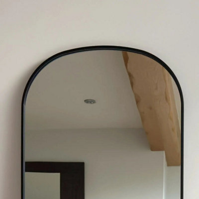 Jobu home - Yoko - Black Metal Gentle Arch Mirror - 150cm x 60cm
