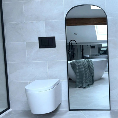 Jobu home - Yoko - Black Metal Gentle Arch Mirror - 150cm x 60cm