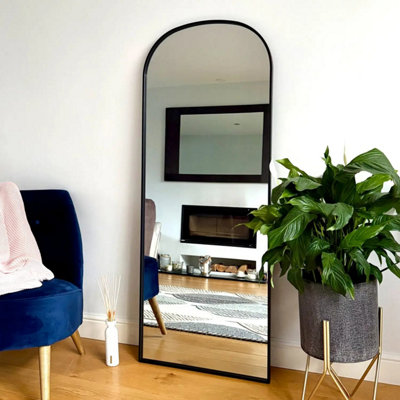 Jobu home - Yoko - Black Metal Gentle Arch Mirror - 150cm x 60cm