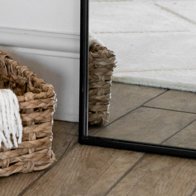 Jobu home - Yoko - Full Length Black Metal Gentle Arch Mirror - 180cm x 90cm