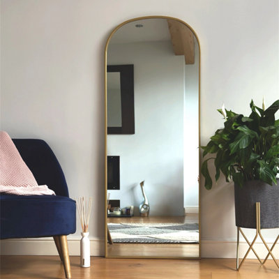 Jobu home - Yoko - Gold Metal Gentle Arch Mirror - 150cm x 60cm