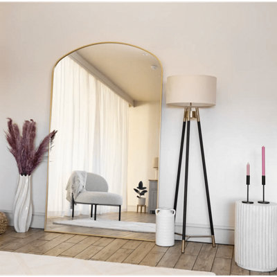 Jobu home - Yoko - Gold Metal Gentle Arch Mirror - 200cm x 120cm