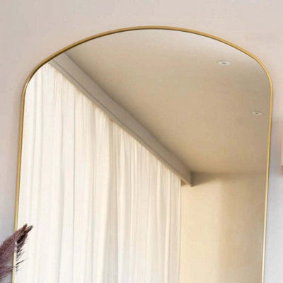 Jobu home - Yoko - Gold Metal Gentle Arch Mirror - 200cm x 120cm