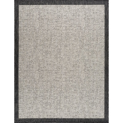 JODY In- & Outdoor Modern Black/Ivory Area Rug 120 x 170 cm