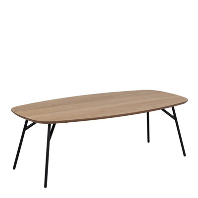 Johannesburg Rectangular Natural Oak Coffee Table Round Edges