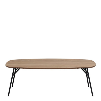 Johannesburg Rectangular Natural Oak Coffee Table Round Edges