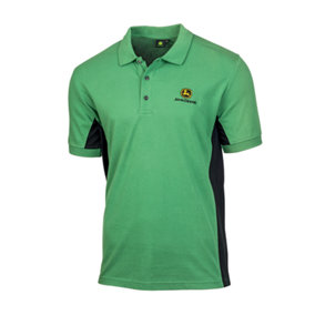 John Deere Field Green Polo Shirt Size S