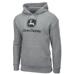 John Deere Hooded Sweatshirt Grey Size XL