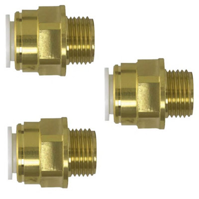 John Guest JG Speedfit 3x Male Coupler 15mm x 1/2"