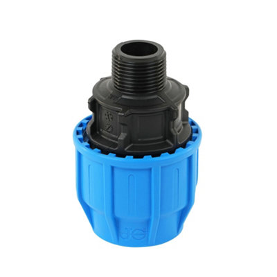 John Guest MDPE Compression Male Thread Adaptor - 25mm x 3/4