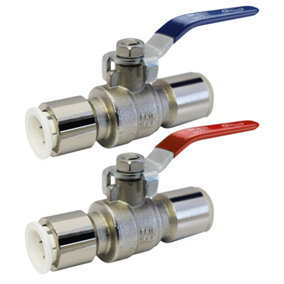John Guest Speedfit 22mm Brass Bodied Pushfit Ball Valve WRAS Approved