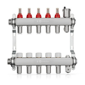John Guest Speedfit 5 Port Manifold Stainless Steel (15mm Connections)