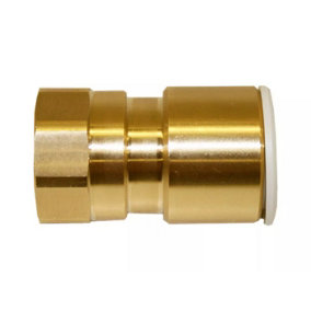 John Guest Speedfit Brass Coupler 15mm X 1/2" Female (Pack Of 5)