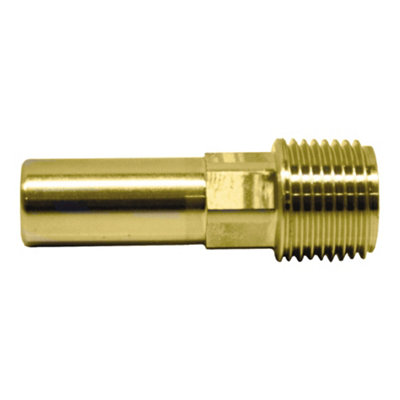 John Guest Speedfit Brass Stem Adaptor 15mm X 1/2" Male (Pack Of 5)