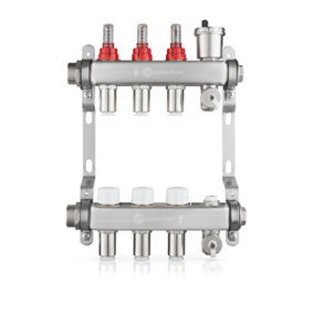 John Guest Speedfit Lowfit 3 Port Manifold Stainless Steel (12mm Connections)