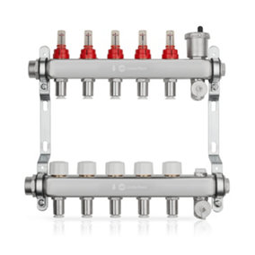 John Guest Speedfit Lowfit 5 Port Manifold Stainless Steel (12mm Connections)