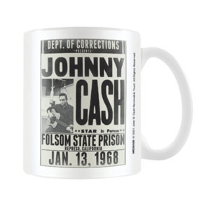 Johnny Cash Folsom State Prison Mug Grey/White (One Size)