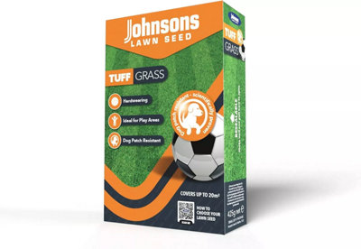 Johnsons Lawn Seed Tuffgrass Dog Patch Resistant Lawn Seed 425g - 20m²