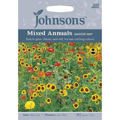 Johnsons Mixed Annuals Maggie May Flower Seeds