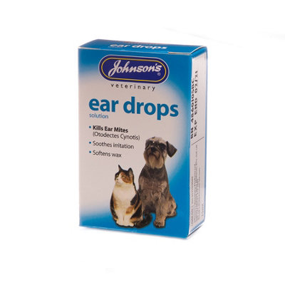 Johnsons Veterinary Dog Cat Ear Drops 15ml DIY at B Q