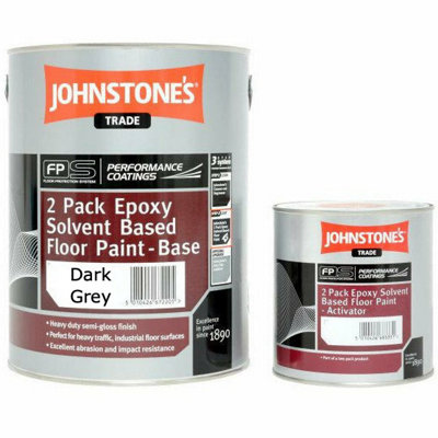 Johnstone's 2 Pack Epoxy Floor Paint Dark Grey DIY at B&Q