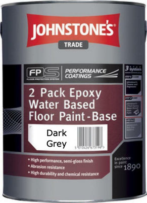 Johnstone's 2 Pack Epoxy Water Based Floor Paint Dark Grey