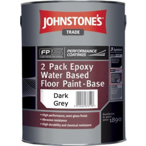 Johnstone's 2 Pack Epoxy Water Based Floor Paint Dark Grey
