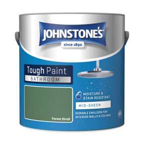 Johnstone's Bathroom Mid-Sheen Tough Paint Forest Stroll - 2.5L