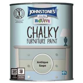 Johnstone's Chalky Furniture Paint Antique Sage 750ml