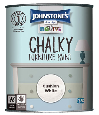 Johnstone's Chalky Furniture Paint Cushion White 750ml