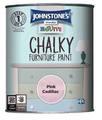 Johnstone's Chalky Furniture Paint Pink Cadillac 750ml
