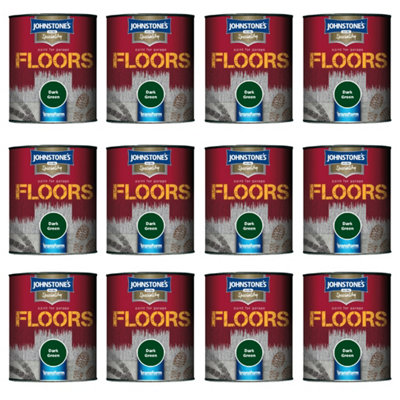 Johnstone's Dark Green Garage Floor Paint 250ml x 12