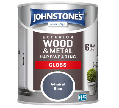 Johnstone's Exterior Hardwearing Gloss Paint Admiral Blue - 750ml