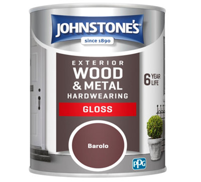 Johnstone's Exterior Hardwearing Gloss Paint Barolo - 750ml