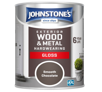 Johnstone's Exterior Hardwearing Gloss Paint Chocolate - 750ml