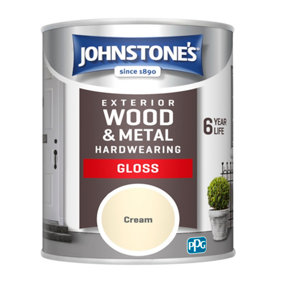 Johnstone's Exterior Hardwearing Gloss Paint Cream - 750ml