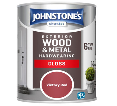 Johnstone's Exterior Hardwearing Gloss Paint Victory Red - 750ml