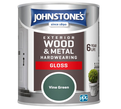 Buy Johnstone's Exterior Hardwearing Gloss Paint Vine Green - 750ml at B&Q